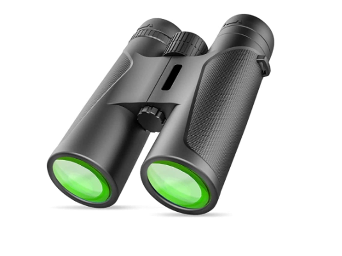 Binoculares 12x42 para adultos y niños con correa de arnés. Pequeños binoculares de visión nocturna para caza, viajes, turismo, deportes y USHION.