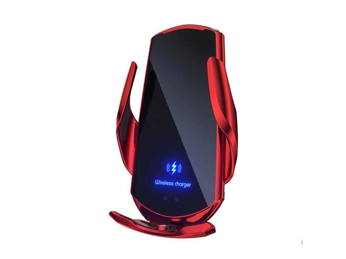 Soporte Para Teléfono Inteligente Para Coche Con Carga Inalámbrica Y Sensor Infrarrojo Yizhood Rojo
