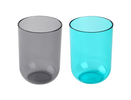 Taza de lavado de cepillo de dientes taza de enjuague bucal transparente de moda taza de plástico pareja taza de cepillo de dientes -style1