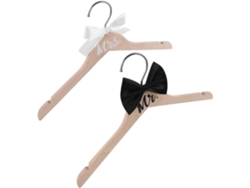Perchas Madera Bodas Ideales Parejas Vestidos Novia Esmóquines Lazos Accesorios Fiesta Nupcial Boda