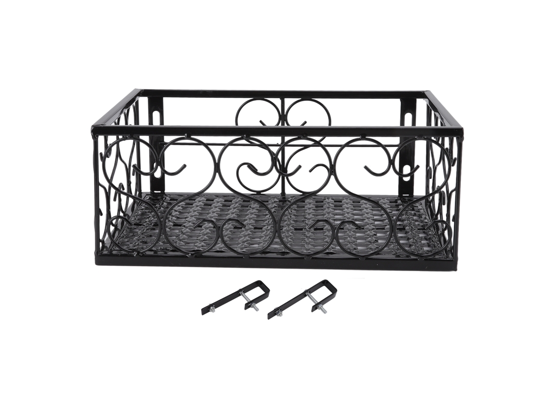 Soporte para macetas de balcón, hierro grueso, 2,5 cm