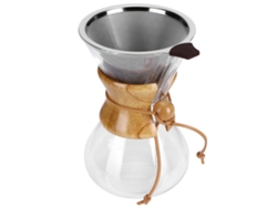Cafetera con filtro de acero inoxidable y depósito de hielo resistente a altas temperaturas (600 ml)