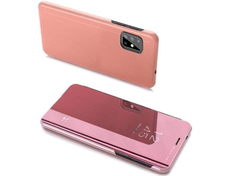 Carcasa Samsung Galaxy A20S LMOBILE Clear View Rosa