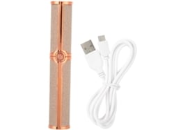 Afeitadora Eléctrica De Cejas Portátil Usb, Depilador De Labios Y Cejas Estilo Lápiz Labial Para Mujer Oro