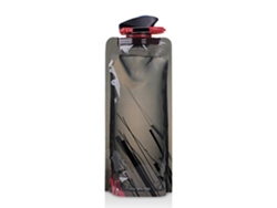 Botella De Agua Compacta Enrollable, Botella Deportiva De 700 Ml Para Caminatas, Negra Rosewell