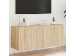 Mueble de TV de pared | Mueble de TV | Mueble de TV con luces LED 100x35x41 cm Roble Sonoma