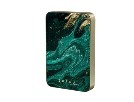 Powerbank BURGA MagSafe 5.000 mAh (Emerald/Dourado)