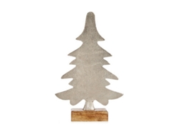 Árbol de Navidad Prateado Metal 6 X 25,5 X 16 cm