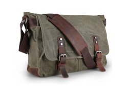 Bolso Messenger Impermeable Hombre, Mochila Bandolera Canvas Para Portátil 15 Pulgadas Grande Fgr Utilidad