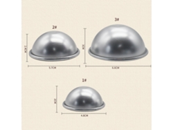 Moldes pequeños de aluminio gris para hornear budines y pasteles con forma semicircular