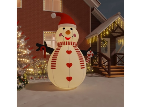 vidaXL Muñeco de nieve inflable con LED 360 cm