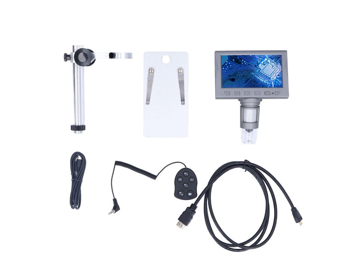 NEVEANCE Microscopio Digital con Pantalla LCD 4,5 Pulgadas, Alta Definición, Compatible con Computadora para Inspección y Reparación