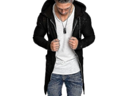 Sudadera Con Capucha Y Cremallera Para Hombre, Manga Larga, Abrigo De Invierno, Cárdigan