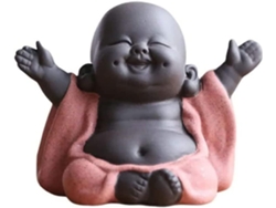 Rebe-buda Maitreya Riendo, Estatua De Cerámica, Escultura De Té Decorativa, Buda De La Suerte Mini, Decoración Hogar Jardín