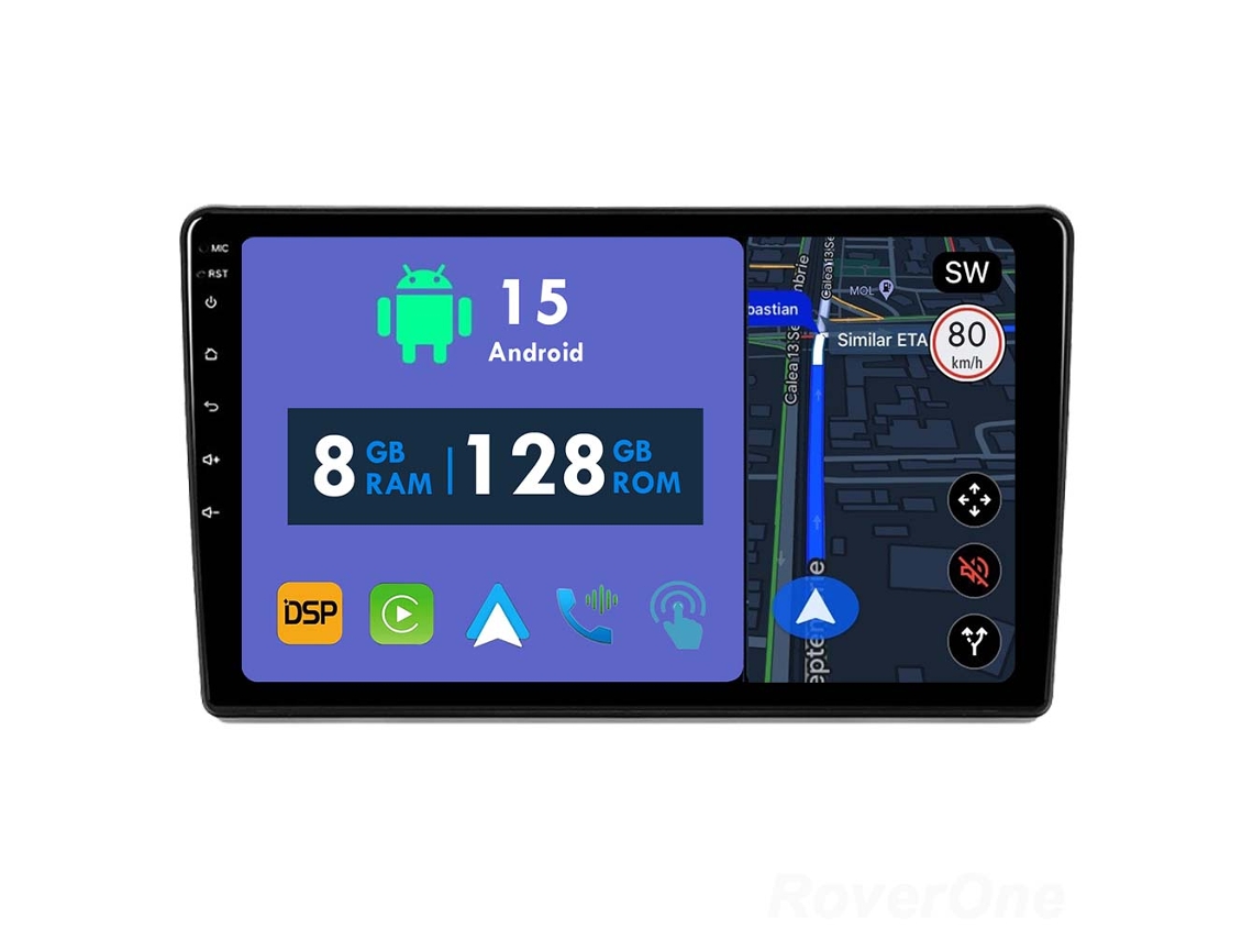 Coche Radio Android Auto Autoradio 8GB RAM 128G ROM CarPlay Navegación GPS Pantalla Táctil RoverOne para Citroen Berlingo 2 B9 para Peugeot Partner 2008-2019 