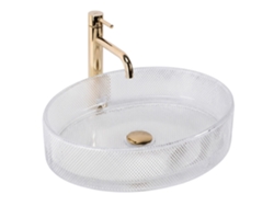 Lavabo de encimera transparente REA Mirella, 49,5 x 38 x 12,5 cm