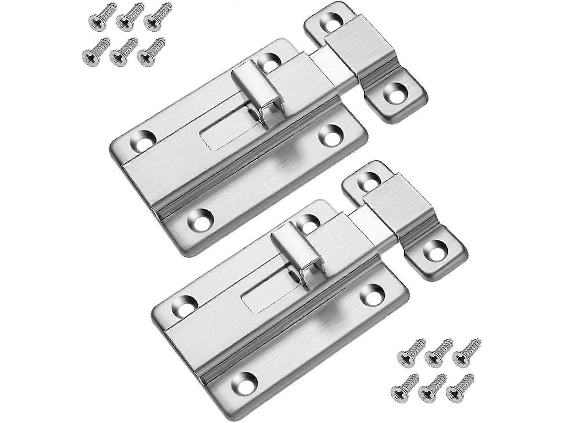 Pestillos De Puerta 2 Piezas Pestillo Deslizante Acero Inoxidable Montaje En Superficie Para Baño Dormitorio Armarios