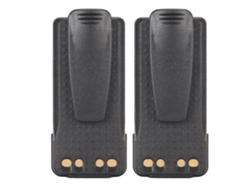 2 Baterías De Repuesto De 3000 Mah Y 7,4 V De Iones De Litio Con Clip Para Radios Motorola Xir P8606, P8660 Y P8668.