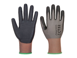 Guantes de nitrilo Portwest CT Cut C18, protección y comodidad, gris/negro, talla S