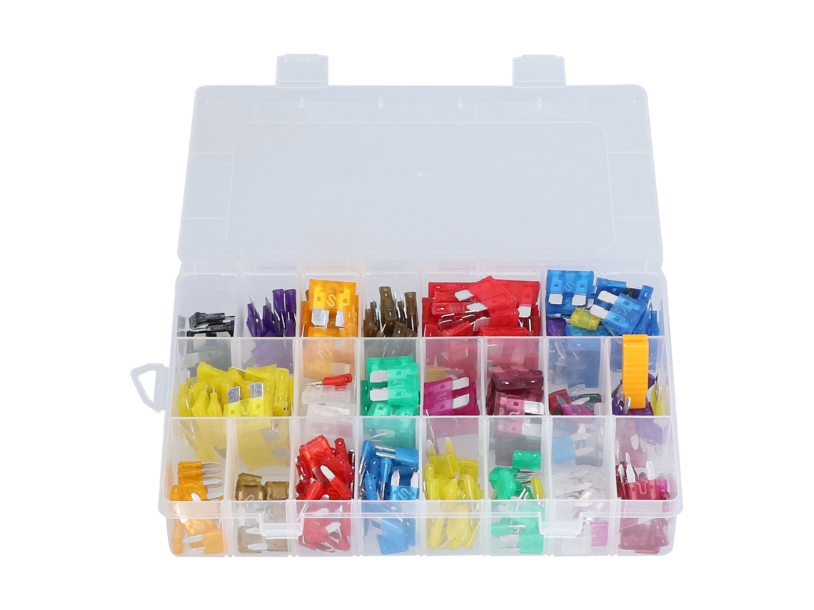 Kit De 300 Fusibles Lámina Para Coches Reemplazo Automotriz Pes 32v Con Clip Mini Mediano Pequeño