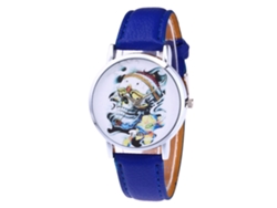 Reloj De Pulsera Analógico De Cuarzo Con Dial Redondo Fashion Para Mujer (azul Real)