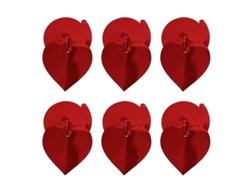 Juego De 6 Adornos Para Fiesta De San Valentín, Corazón Reflectante, Papel Reutilizable.