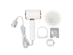 Secador De Pelo Iónico De Alta Velocidad 1400w 20000rpm Secado Rápido Bajo Nivel De Ruido Con Difusor Blanco