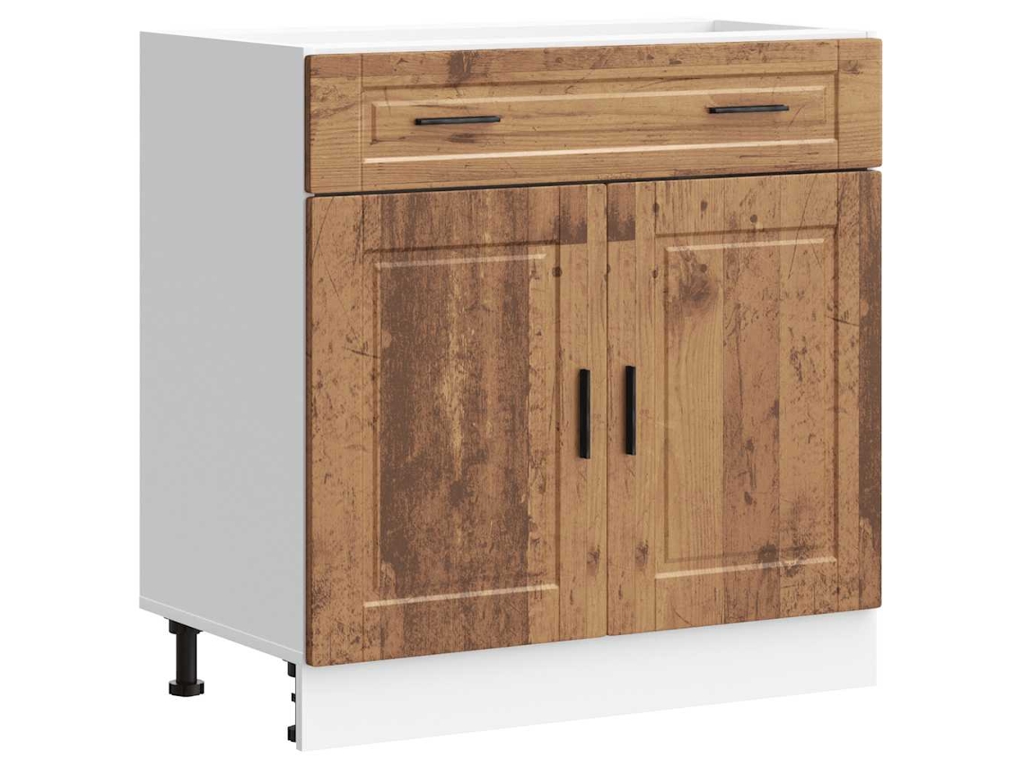 Mueble bajo de cocina Porto fabricado con derivados de madera antigua EXCLUSIVA MAISON