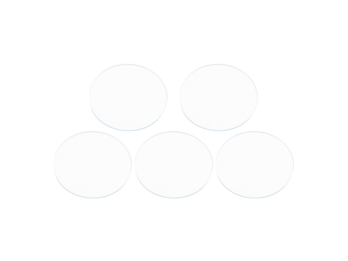 5 lentes de cristal para reloj, redondas y planas, de 37/38/39 mm.