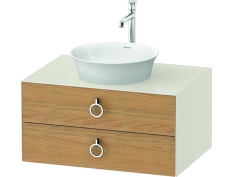 DURAVIT Tulip blanco, mueble de baño colgado en la pared, ancho 800 x fondo 550mm, con 2 cajones, con tirador, WT49900
