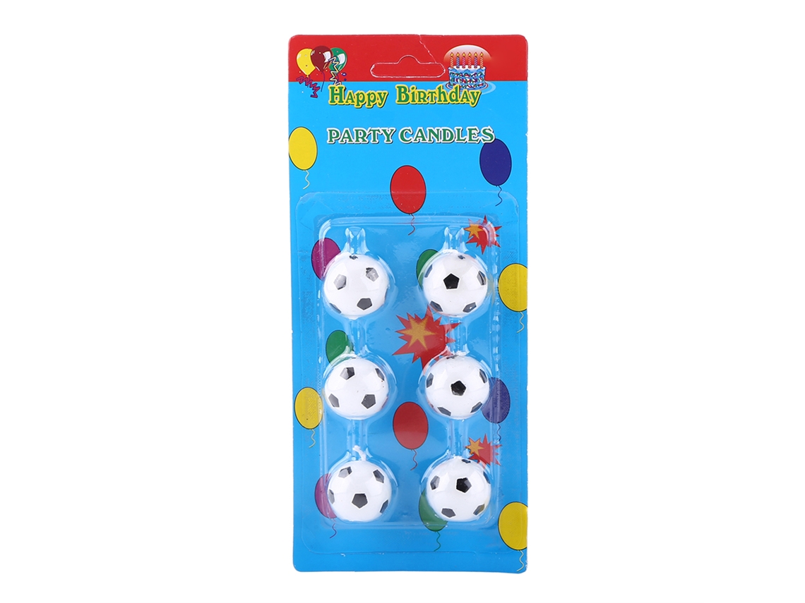 6 lindas velas de cumpleaños de fútbol para niños
