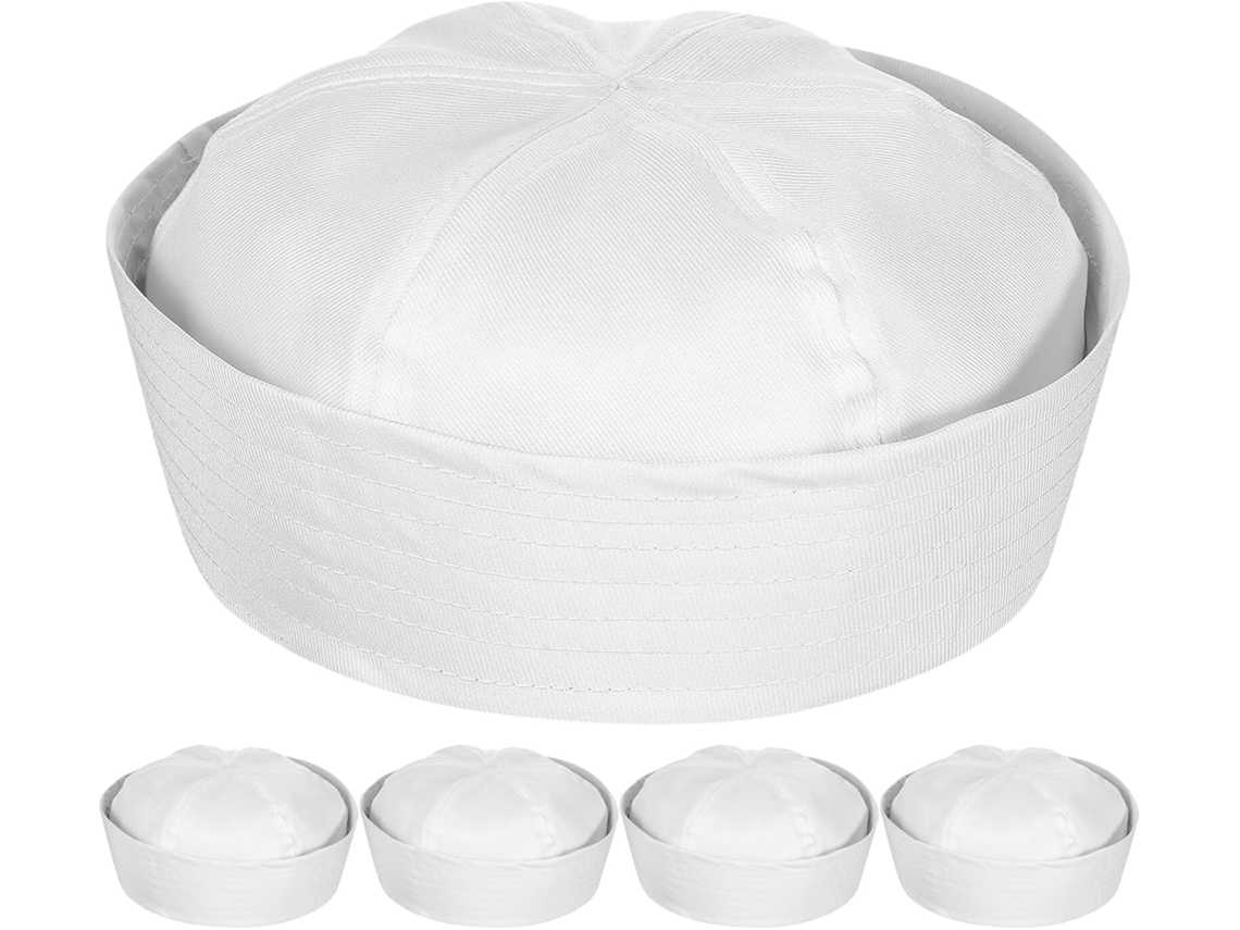 De Sombrero De Marinero Para Adulto De 5 Piezas De Ciieeo, 58 Cm, Estilo Clásico, Accesorio Para Disfraz De Marinero.