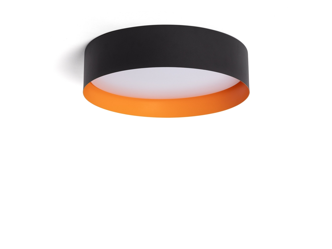Plafón De Techo Led 30w Acero Talagapa S Ø400 Mm Preto
