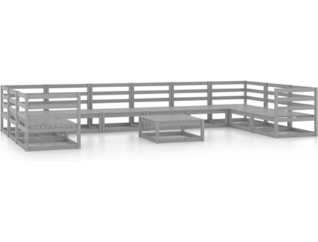 Conjunto 11 de muebles de jardín VIDAXL madera maciza de pino