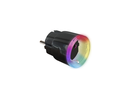 Enchufe Inteligente Wifi con Medidor de Consumo y LEDs Multicolor 230Vac 12A 2500W Negro SHELLY Plus Enchufe S Negro