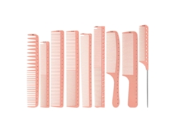 Peine de peluquero multifuncional, graduado, desenredante y antiestático, para el cuidado del cabello, maquillaje y peinado. Tienda Jinyubo