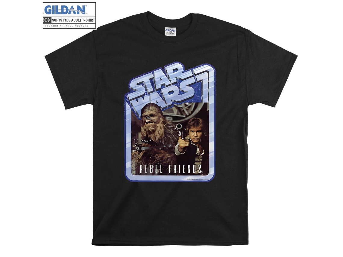 Camiseta Rockinstone Star Wars Chewbacca And Han Solo Rebel Friends（m）
