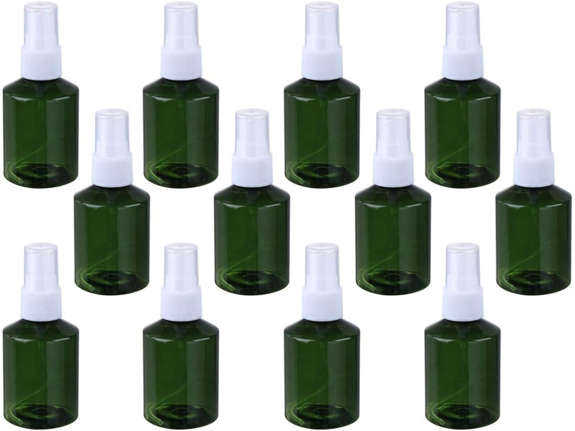 Frasco pulverizador recargable de 50 ml, color verde oscuro, ideal para cosméticos y perfumes. Vayotoy