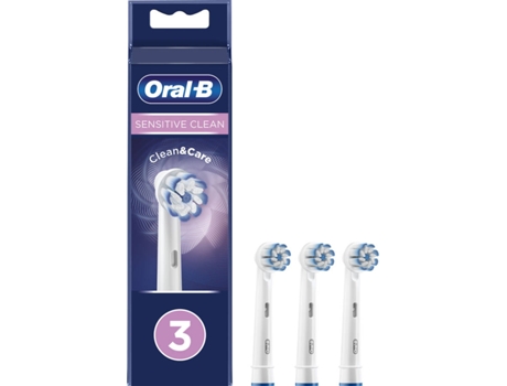 Cabezales de Recambio ORAL B Sensitive Clean Blanco (3 unidades)