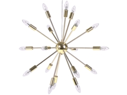 Lámpara de techo BELIANI Maguse de Hierro Dorado 59x59x149