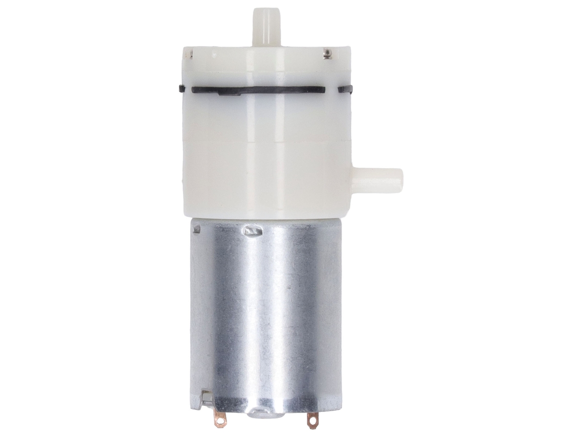 Bomba De Aire Micro Presión Dc Diafragma Bomba De Vacío Con Puertos De Aire En Ángulo 90 Grados Blanco 6v