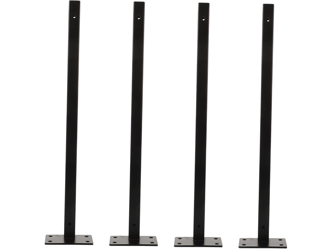 Soportes Juego Acero Inoxidable Negro Pared 4 Para Resistentes Fácil Sala Cocina