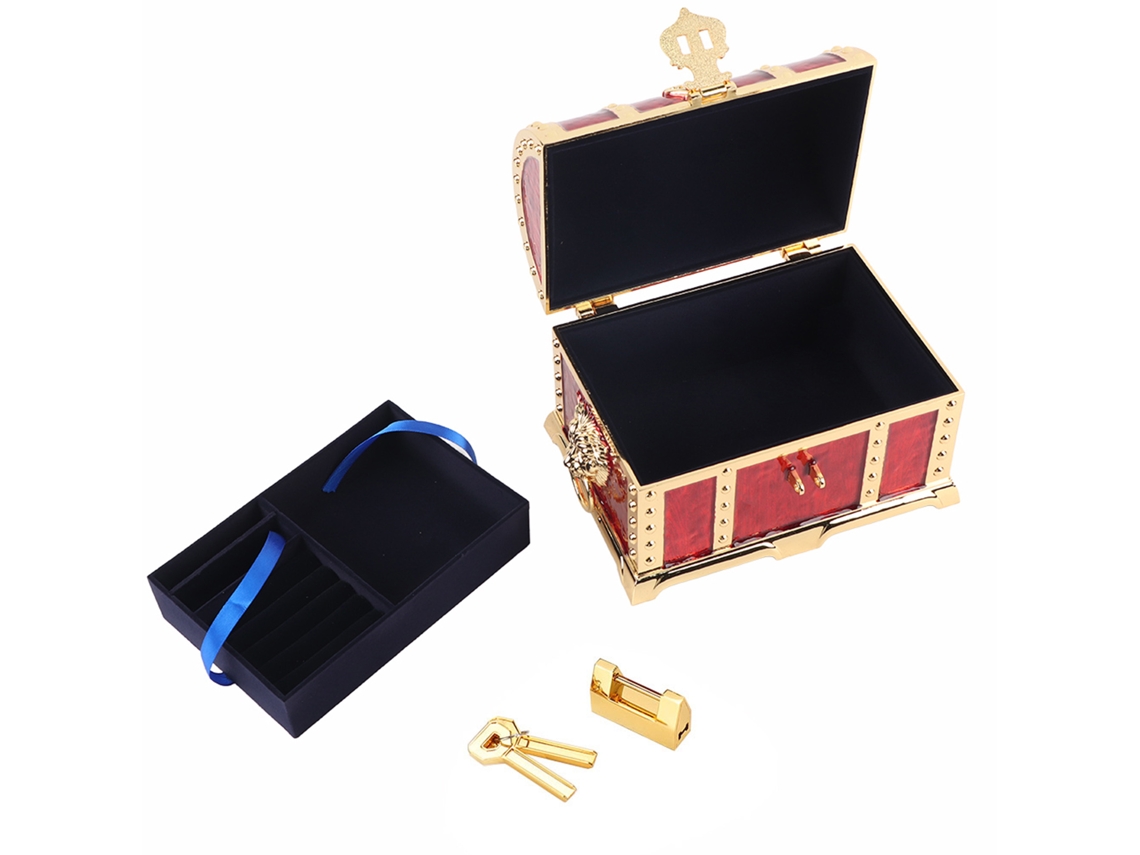 Caja de almacenamiento de joyas para organizar anillos y collares