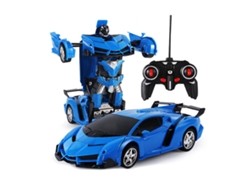 Ats-coche Robot Transformador Por Control Remoto Para Niños Con Rotación 360 Grados Y Derrape Azul