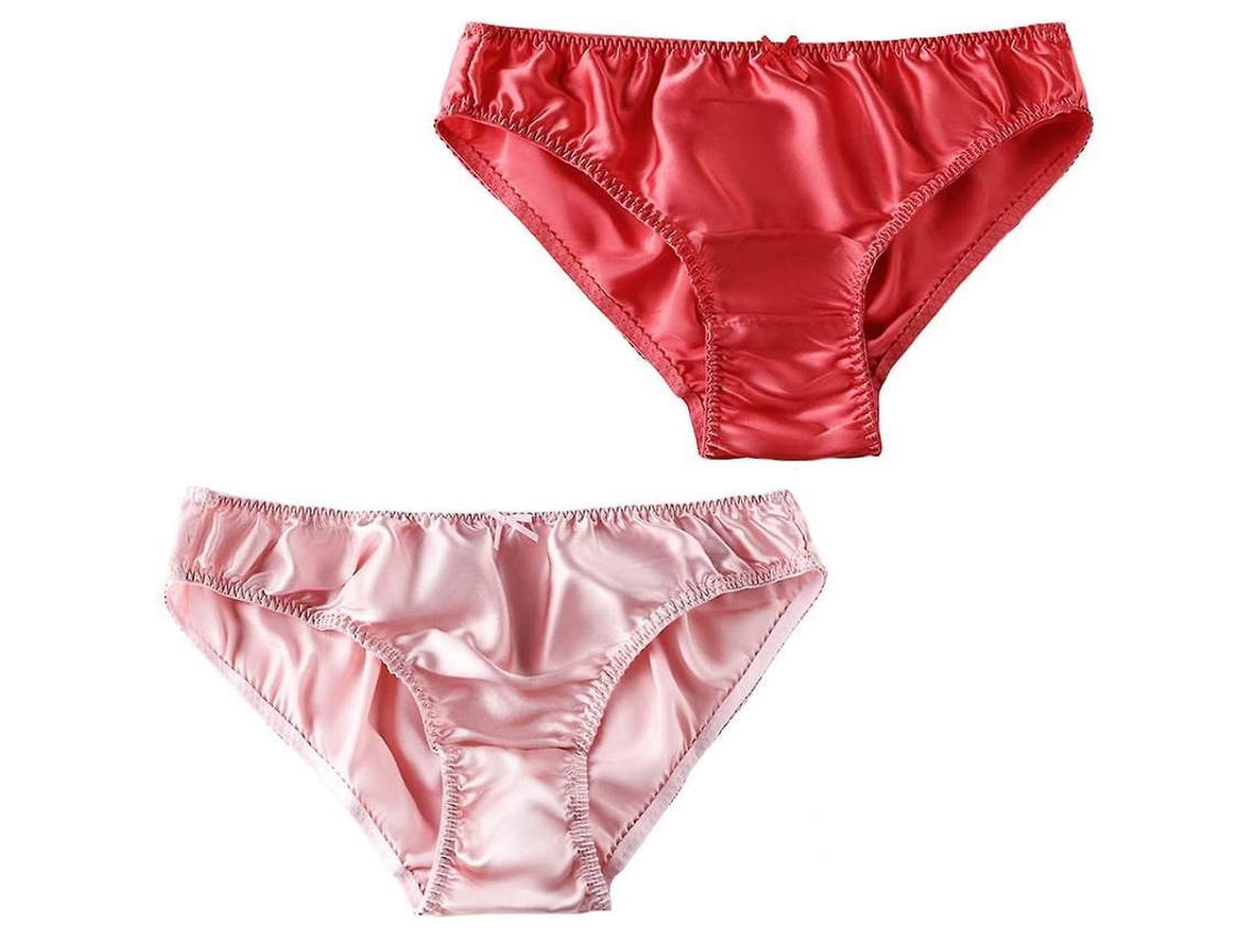 2026-braguitas De Seda De Morera Para Mujer Bikini Sexy Calzoncillos De Seda Satinada Ropa Interior 2 Piezas