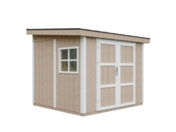 Caseta de jardín de primera calidad Timbela M938 Terra Brown 5,9 m² (Alto: 231 x 248 x 294 cm)