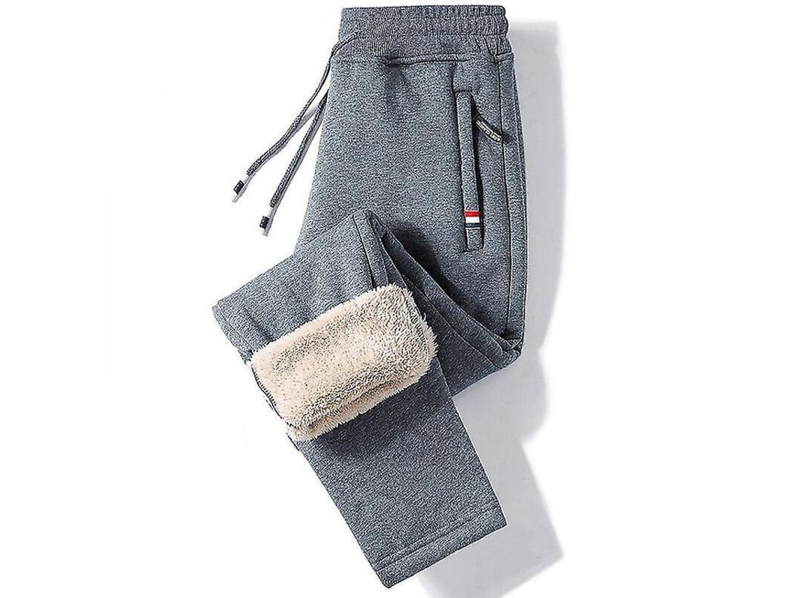 Pantalones De Invierno Cálidos Para Hombre Con Forro Polar De Lana De Oveja, Pantalones Casuales Térmicos Gruesos, Marca De Moda.