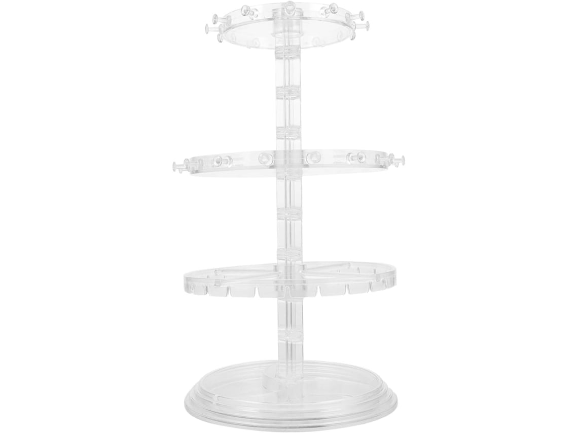 Soporte Giratorio Para Collares, Ideal Para Un Almacenamiento Elegante Y Con Múltiples Niveles, Fabricado En Pp Con Ganchos.
