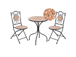 Conjunto Bistro Beliani Adrano Hierro Negro 39x47x87