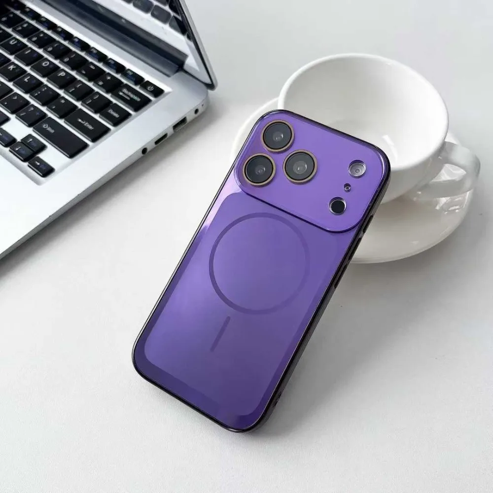 (iphone 13 Pro, Morado) Funda Protectora Magnética Magsafe Para Iphone, Compatible Con Carga Inalámbrica.